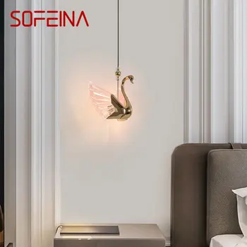 SOFEINA Nordic Swan Prívesok Svetlá, Svietidlá, Moderné, Kreatívne LED Luster Lampa pre Domáce Jedáleň, Obývacia Izba Dekor