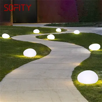 SOFITY Vonkajšie Slnečné Trávnik Svetlá Moderné Tvorivé Kamene, Záhrada Lampa LED Vodeodolné IP65 pre Domáce