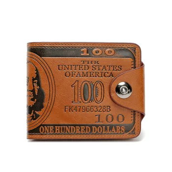 Sto Dolárov Tlač pánske Krátke Peňaženky NÁS 100 Dolárov Vzor Smiešne Malé Peniaze Taška ID Banka Držiteľa Karty Muž Kabelku Bill Klip