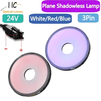Stroj Videnia Kontrola LED Planárne Krúžok Shadowless Svetla, Optické Lampy Biela Červená Modrá