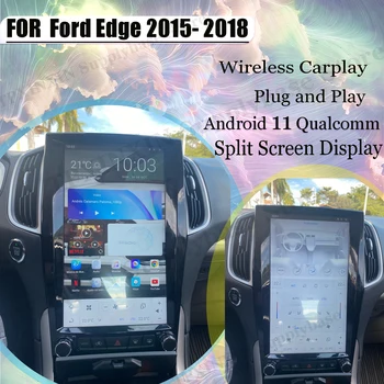 Tesla Rádio Stereo S Obrazovke Bluetooth Android 11 Pre Ford Edge 2015 2016 2017 2018 GPS Navi Prehrávač Audio Autostereo Vedúci Jednotky