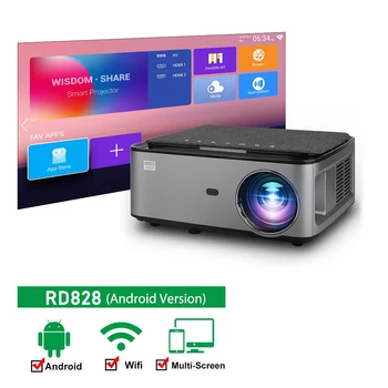 Touyinger RD828 led projektor s rozlíšením full hd, s wifi mini box hd video projektor 4k projektor android wifi 1080 rodák 8000
