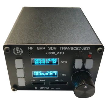 USDX SDR Prijímača Všetky Režim 8 Kapela Prijímač HF Ham Rádio QRP CW Vysielač Vstavané ATU-100 Anténny Tuner Dual OLED