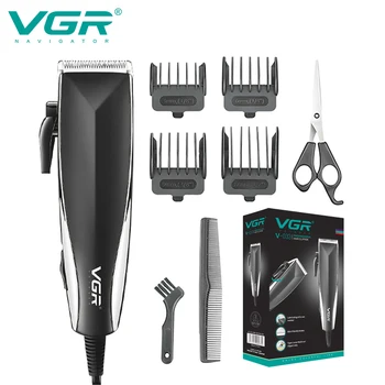 VGR Hair Clipper Profesionálna vlasová Rezací Stroj Nastaviteľné Zastrihávač Chĺpkov Káblové Účes Stroj Holič Clipper pre Mužov V-033