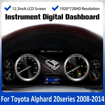 ViKNAV digitálne speedomenter pre auto Toyota Alphard 20series 2008-2014 Linux 12.3 palcový Displej združenom náhradné