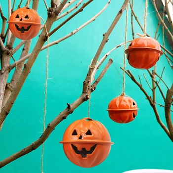 Visí dekor Tekvica zvony 4CM Halloween Dekorácie Strom Vešiak Strana navrhne 4pcs