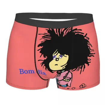 Vlastné Mafalda Em Portugues Bom Dia Bielizeň Mužov Breathbale Quino Argentína Cartoon Boxer Nohavičky
