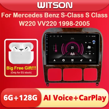 WITSON AI HLAS Android 11 Stereo Multimediálnu GPS Navigáciu stereo Pre Mercedes Benz S-Class S Trieda W220 VV220 1998-2005
