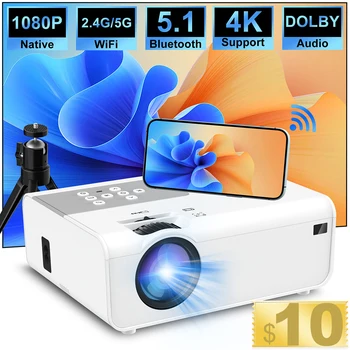 ZDSSY P92 Mini Prenosný Projektor Rodák 1080P Bluetooth LED Video Beamer Podporované 4K, Smart Home Theater Miracast Telefón PK TD90