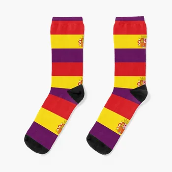 Španielskej Republikánskej vlajka Ponožky, kompresné pančuchy pre ženy, športové pančuchy muž Členkové ponožky žena Muž ponožka
